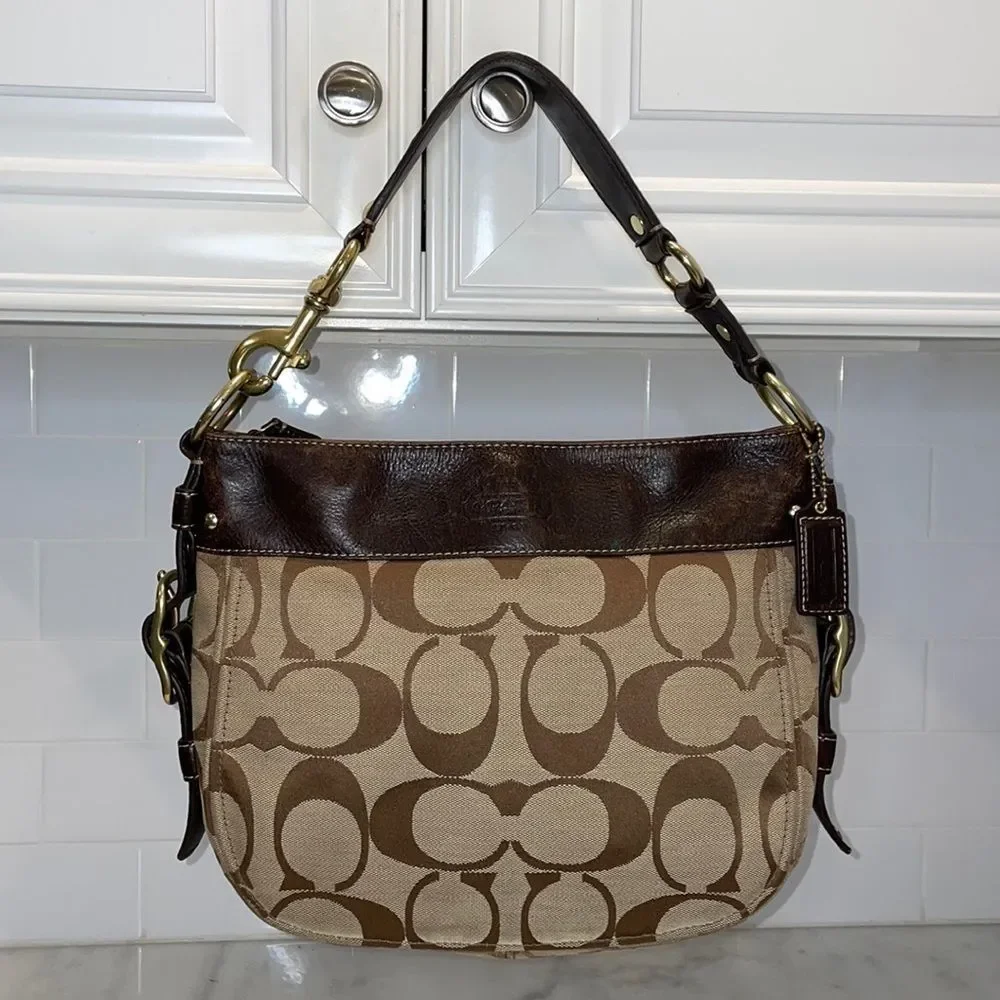 Coach | Bags | Coach Zoe Signature Jacquard Large Shoulder Bag